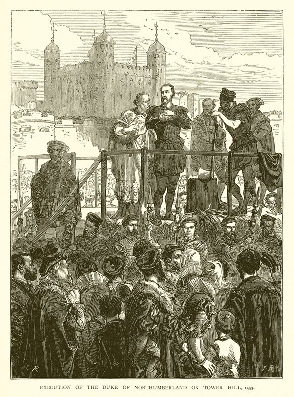 タワーヒルでのノーサンバーランド公爵の処刑、1553年 作： 英語学校