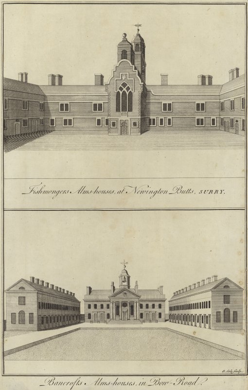 Fishmongers Almshouses、Newington Butts and Bancrofts Almshouses、Bow Road、ロンドン 作： 英語学校