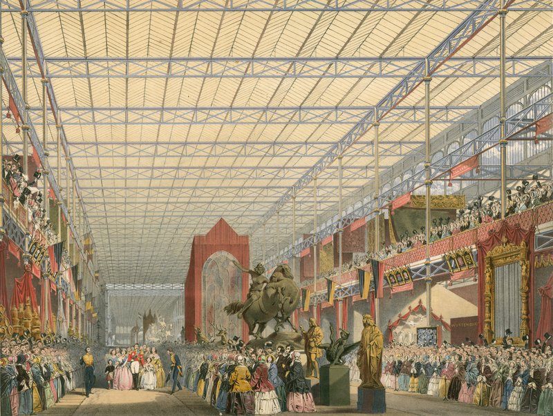 1851年の大展覧会の外国の身廊 作： 英語学校