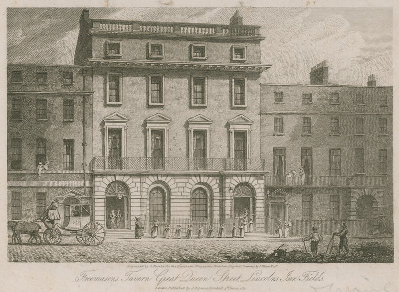 Freemasons Tavern、Great Duncan Street、Lincolns Inn Fields、ロンドン 作： 英語学校