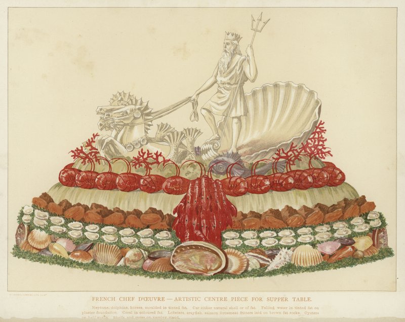 フランス人シェフドゥーヴル-夕食のテーブルの芸術的なセンターピース 作： 英語学校