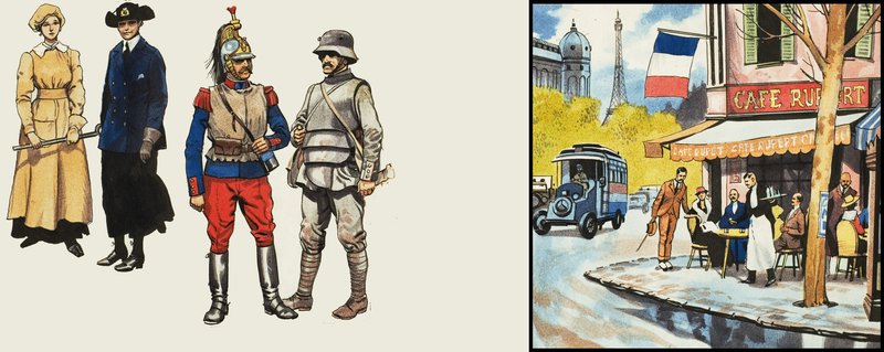フランスのシーン 作： 英語学校