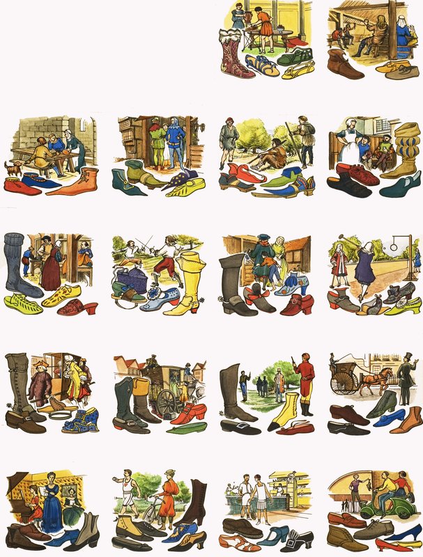 それから今まで：ブーツと靴 作： 英語学校