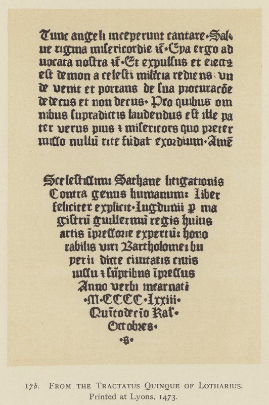 リヨンで印刷されたLothariusのTractatus Quinqueから。 作： 英語学校