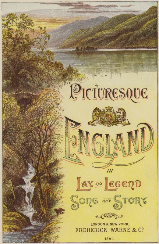 L.ヴァレンタイン作「イギリスの絵」の扉絵（彩色された彫刻）。 作： 英語学校
