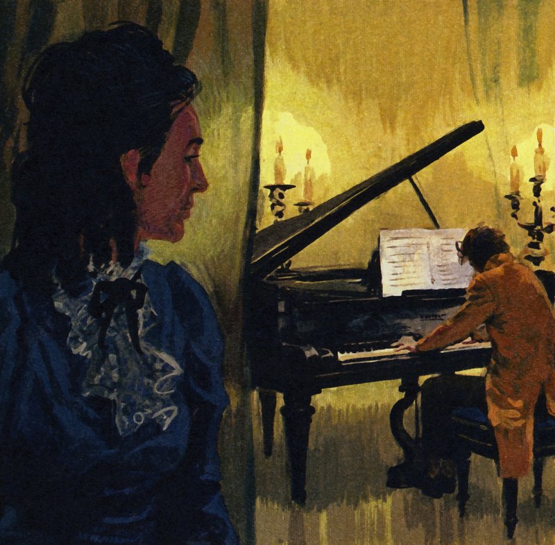ジョージサンドはショパンをノーハントの家に連れていき、そこで作曲を続けました 作： 英語学校