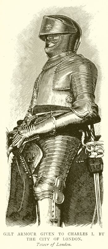 チャールズ1世に与えられたGilt Armor。ロンドン市 作： 英語学校