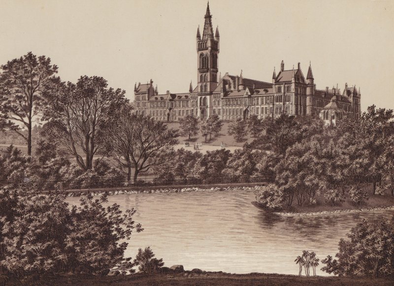 グラスゴー: 大学 (litho) 作： 英語学校