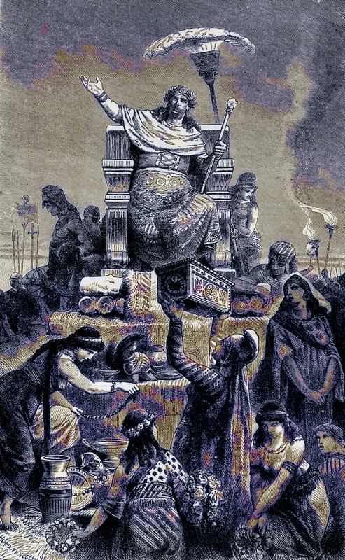 ギリシャの退化-葬式の山の上のクロウザス、世界のイラスト入りの歴史からのイラスト、c.1880を発行（デジタル拡張画像） 作： 英語学校