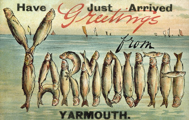 Greetings from Yarmouth（カラーリトグラフ 作： 英語学校