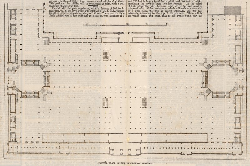 1862年の国際展示場の平面図 作： 英語学校
