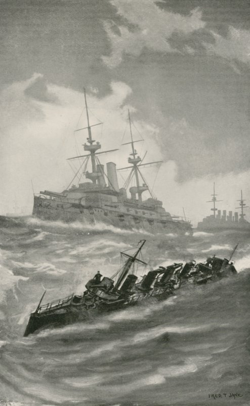 イギリス海峡でのHMS火星、恐ろしい、そしてドラゴンのクルージング 作： 英語学校