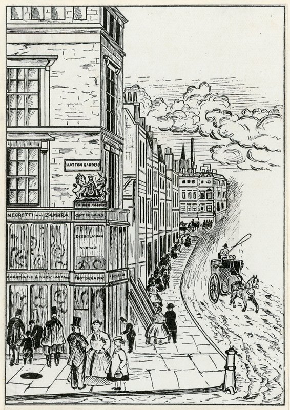 ハットンガーデンとホルボーン、1866 作： 英語学校
