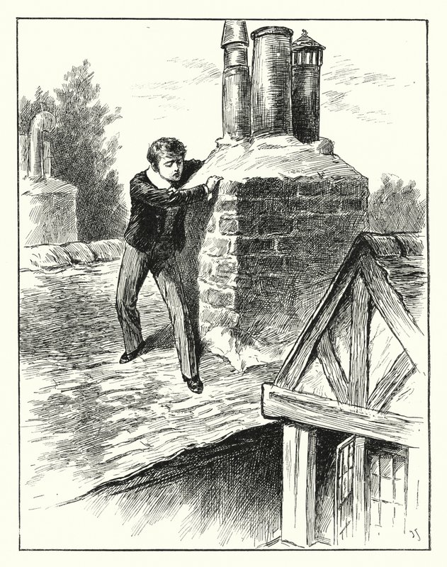 "He climbed round a chimney stack" (e.g. engraving) 作： 英語学校