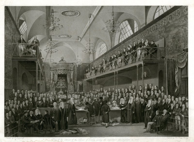 1820年の重要な調査中の貴族院 作： 英語学校