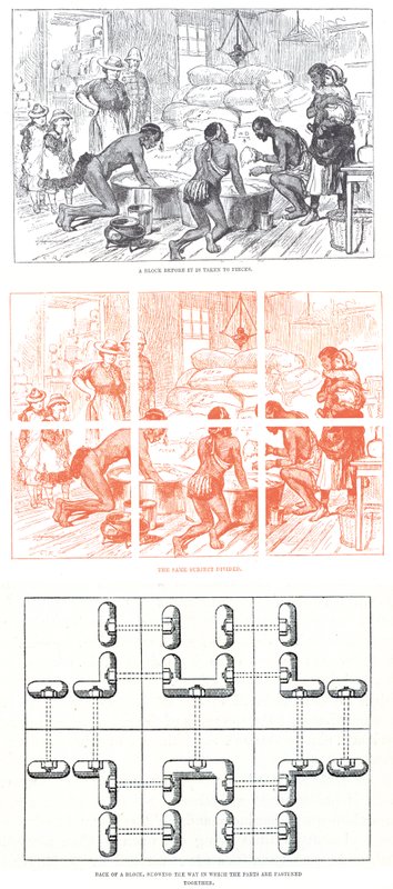 木版画ブロックの留め方（彫刻編 作： 英語学校