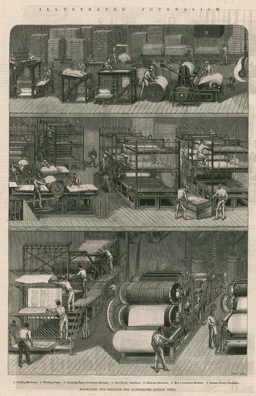 Illustrated Journalism：Illustrated London Newsを印刷するための機械 作： 英語学校