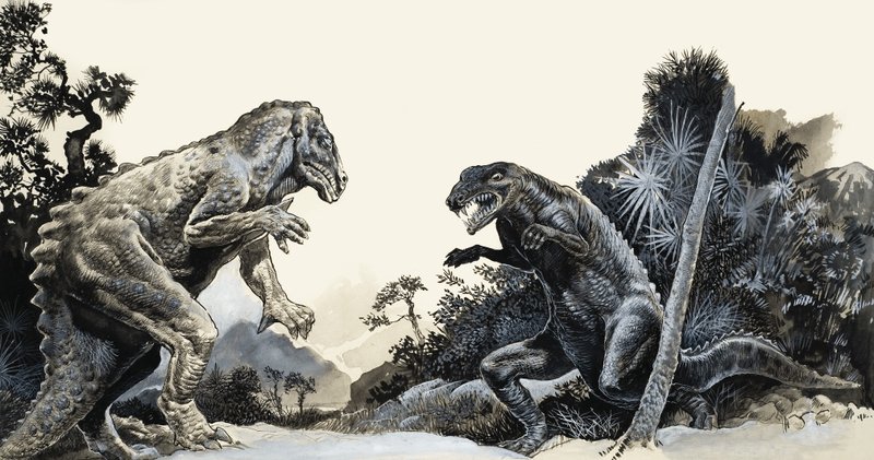 恐竜を求めて 作： 英語学校
