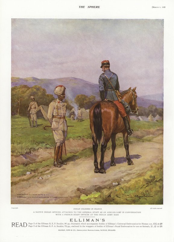 フランス、第一次世界大戦のインドの兵士 作： 英語学校