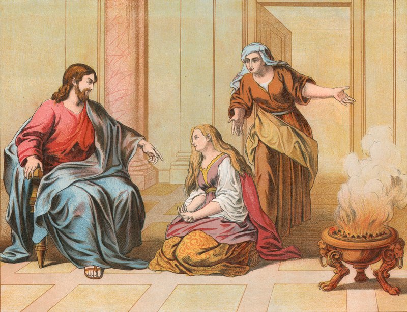 マルタとマリアの家のイエス 作： 英語学校
