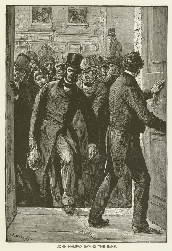 銀行を救ったジョン・ハリファックス（銅版画 作： 英語学校