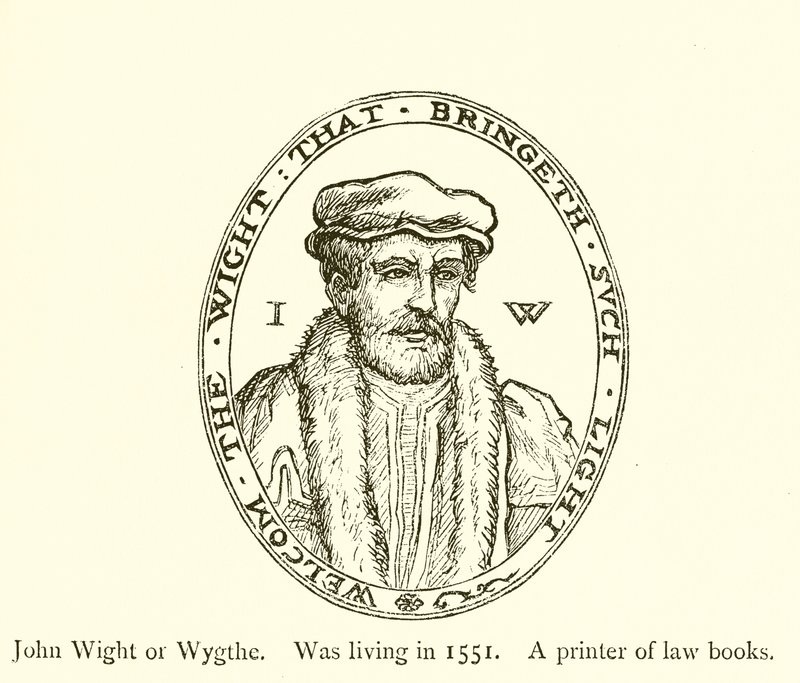 ジョンワイトまたはワイグス、1551年に住んでいた、法律の本の印刷者 作： 英語学校