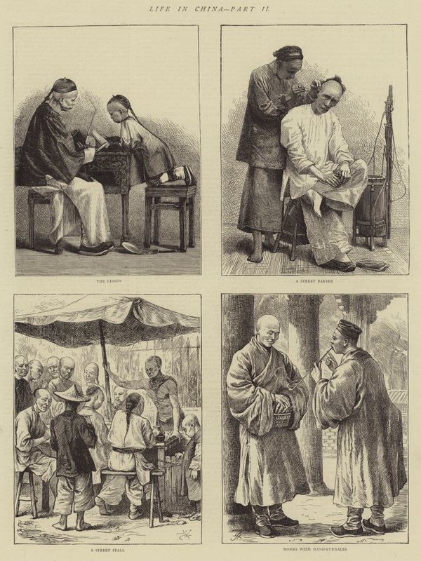 中国での生活、その2（彫刻 作： 英語学校