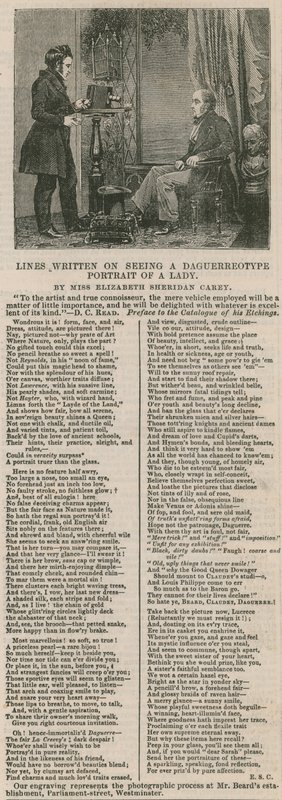 女性のダゲレオタイプの肖像画を見て書かれた線 作： 英語学校