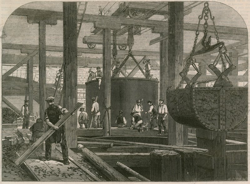 ブラックフライアーズでのロンドン、チャタム、ドーバー鉄道橋梁工事 作： 英語学校