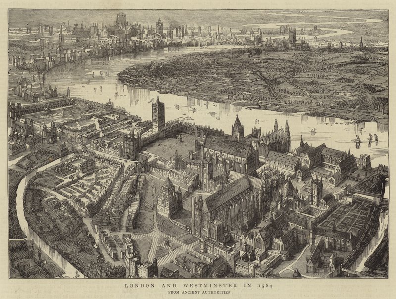1584年のロンドンとウェストミンスター 作： 英語学校