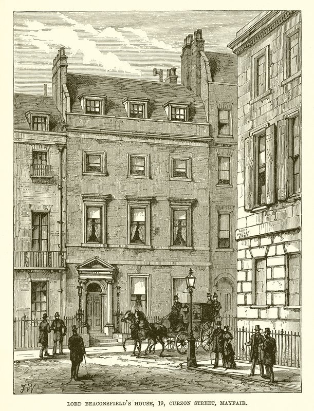 Lord Beaconsfields House、19、カーゾンストリート、メイフェア 作： 英語学校