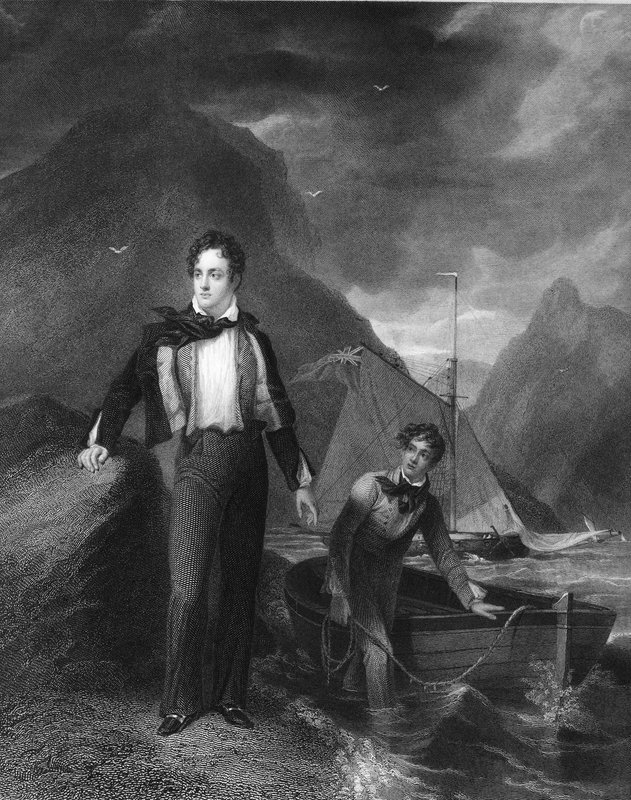 ロード・バイロン（イギリスの詩人）（彫刻作品 作： 英語学校