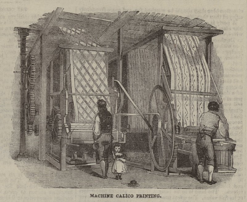 Machine Calico印刷 作： 英語学校
