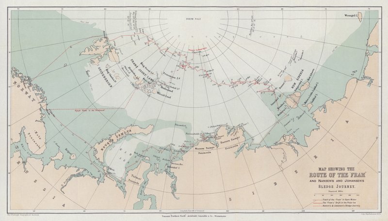 フラムのルートを示す地図 作： 英語学校