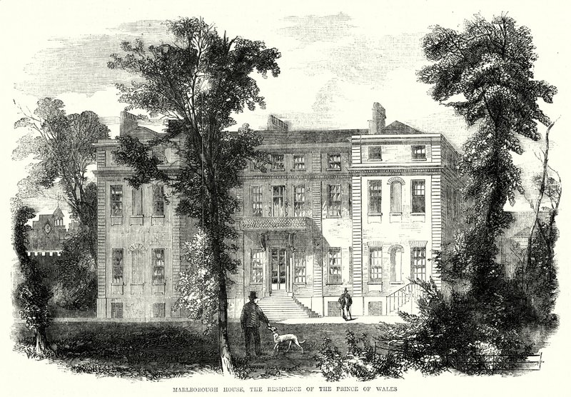 プリンス・オブ・ウェールズの住居であるマールボロ・ハウス（彫刻 作： 英語学校