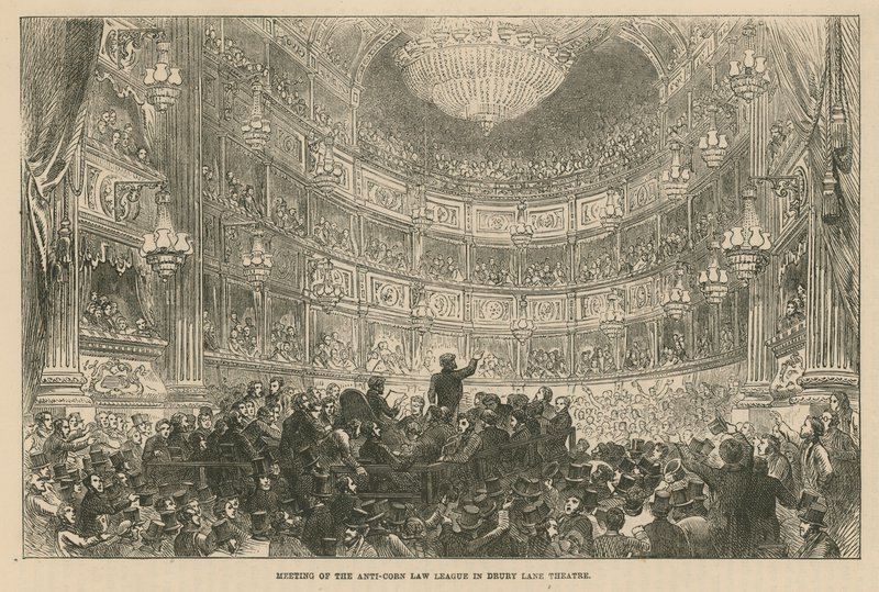 Drury Lane Theaterでの反コーン法律連盟の会合 作： 英語学校