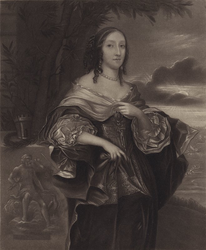 オリヴァー・クロムウェルの次女クレイポール夫人（エリザベス・クロムウェル）（リトグラフ） 作： 英語学校