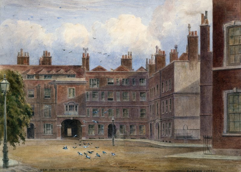 New Inn、Wych Street、1901（紙にトイレ） 作： 英語学校
