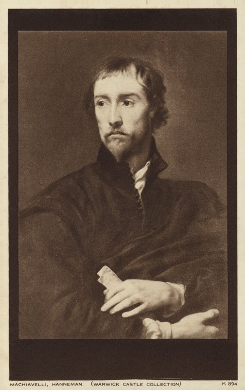 Niccolo Machiavelli（イタリアの外交官、政治家、哲学者、作家）（リトグラフ 作： 英語学校