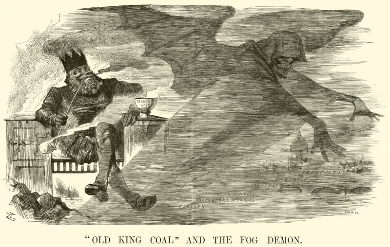 オールド・キング・コール」と「霧の魔物」(エングレービング) 作： 英語学校