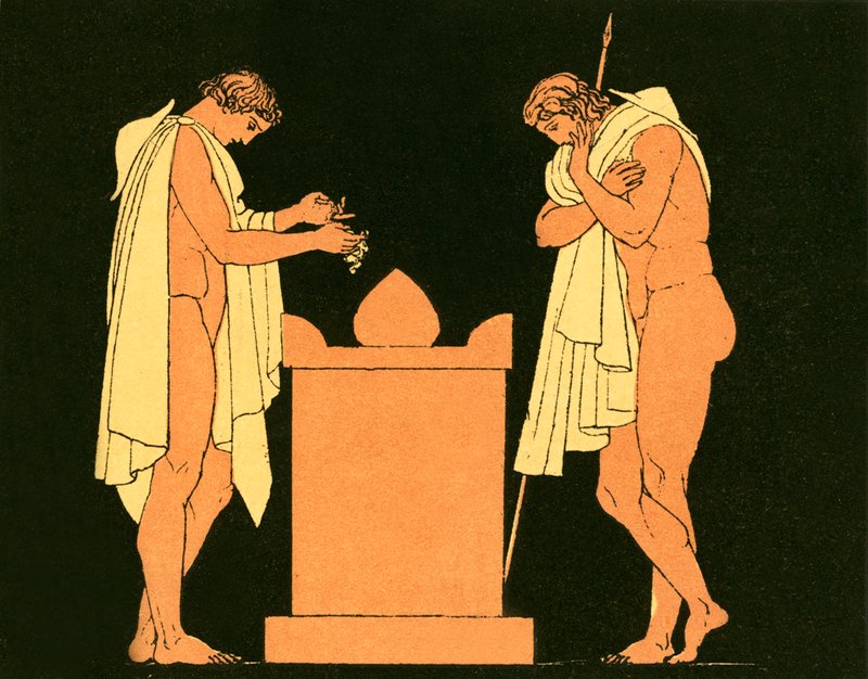 父の墓のオレステス 作： 英語学校