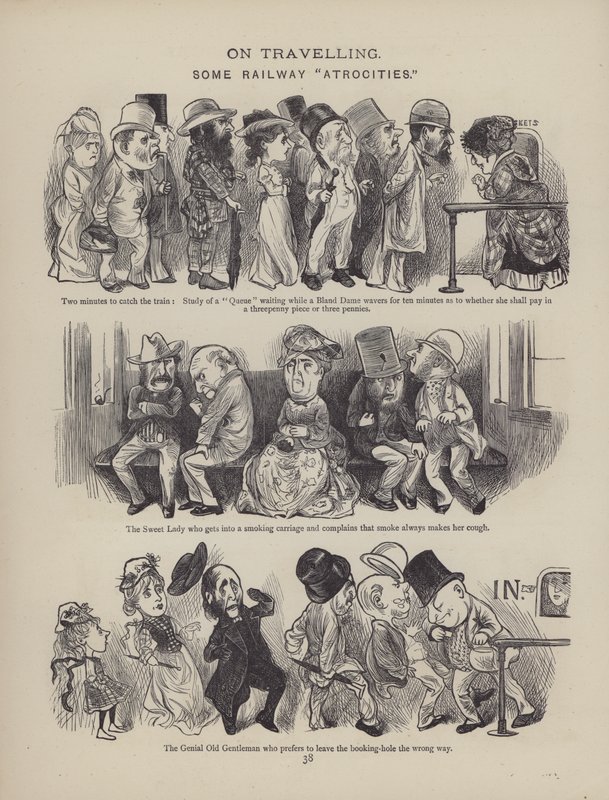 The British Working Man or One Who Does Not Believe In Him（イギリスの労働者、または彼を信じない人）』のページ（彫刻）。 作： 英語学校