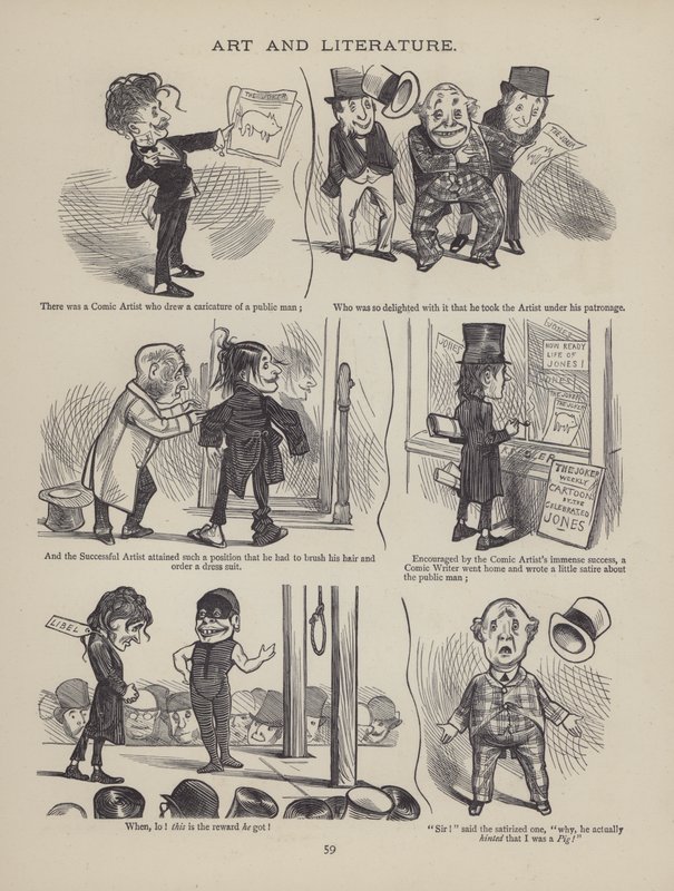 The British Working Man or One Who Does Not Believe In Him（イギリスの労働者、または彼を信じない人）』のページ（彫刻）。 作： 英語学校