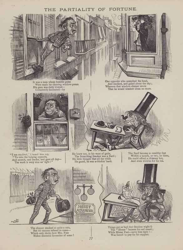 The British Working Man or One Who Does Not Believe In Him（イギリスの労働者、または彼を信じない人）』のページ（彫刻）。 作： 英語学校