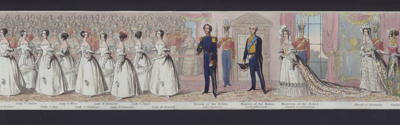 ヴィクトリア女王の結婚のパノラマの一部、1840年頃（手彩色アクアチント 作： 英語学校