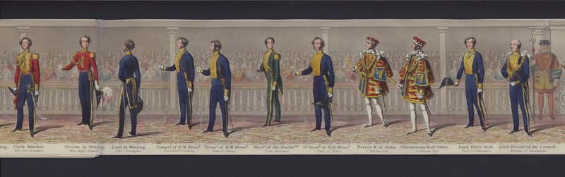 ヴィクトリア女王の結婚のパノラマの一部、1840年頃（手彩色アクアチント 作： 英語学校