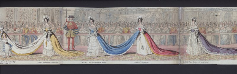 ヴィクトリア女王の結婚のパノラマの一部、1840年頃（手彩色アクアチント 作： 英語学校