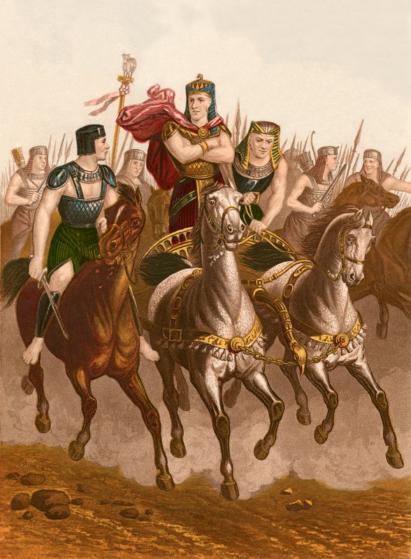 イスラエル人を追うファラオ 作： 英語学校