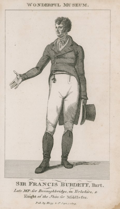 サー・フランシス・バーデットの肖像 作： 英語学校