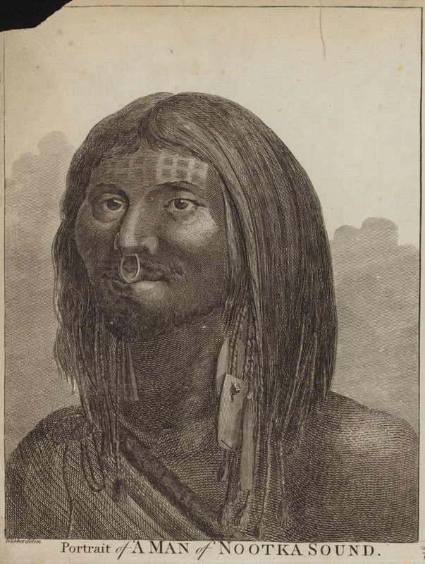 ヌートカサウンドの男性の肖像画 作： 英語学校